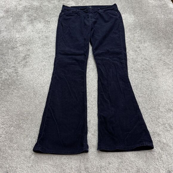 Citizens Of Humanity Georgia High Rise Bootcut Corduroy Pants Women 31 Navy Blue - Picture 1 of 16